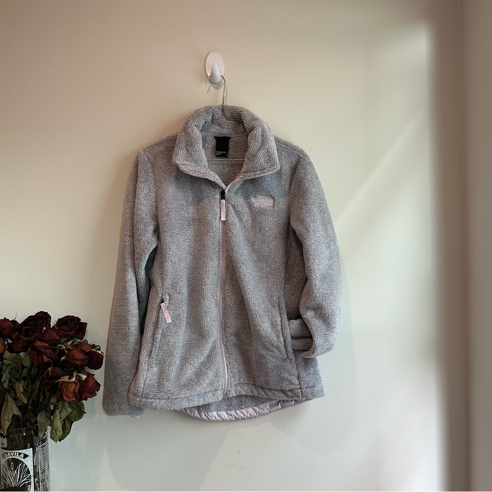 The north face osito teddy fleece  jacket in lavender Sz M